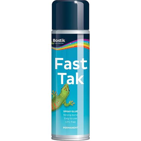 Bostik Fast Tak Permanent Adhesive Spray - 500ml, High-Performance Multi-Purpose Adhesive for Crafting and Repairs (1/3)