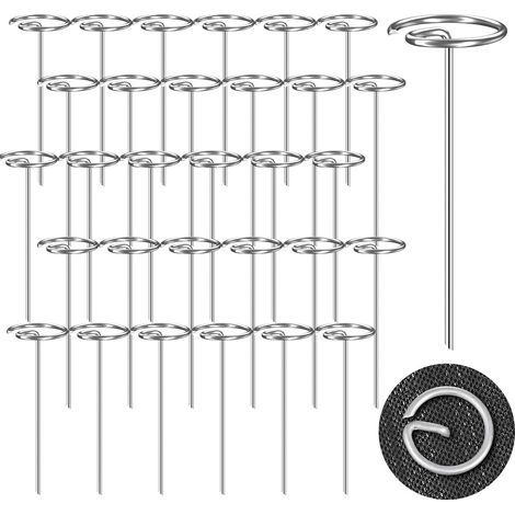 30 ancres de jardin en forme de G pour bâche anti-mauvaises herbes, attaches de sol pour toile de jardin, piquets en acier inoxydable, fixation de bâche de protection et gazon synthétique (1/5)