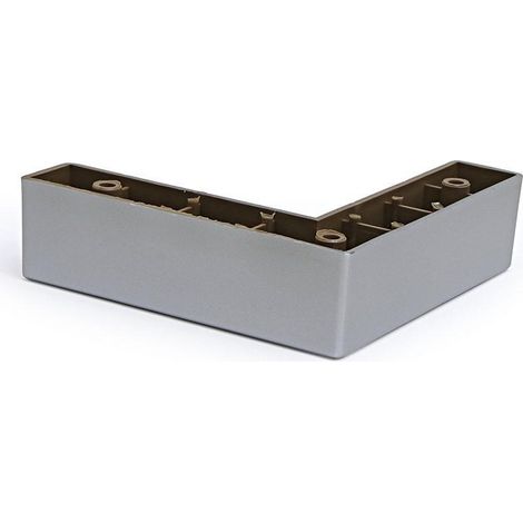 Q&Q pata plastico senka 140x140 h40 ral9006 , La Pata de plástico 140x140 mm y 40 mm de altura es una pata de mueble o sofá de alta calidad, diseñada y fabri