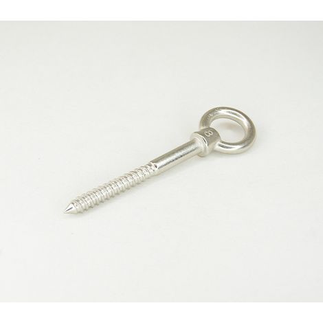 Direct Filet – Anneau d'ancrage à visser inox 10cm – Fixation pour pergola et câbles – Longueur filetage 6,5cm – Diamètre anneau 1,6cm