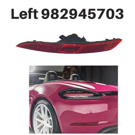 Reflektor-Patch für die hintere Stoßstange, passend für Porsche 718 Boxster 2.0T (2016–2023), Edition 0711