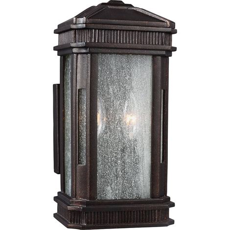 Elstead Federal - 2 Light Outdoor Kleine Wandlaterne Light Bronze IP44, E14 (1/5)