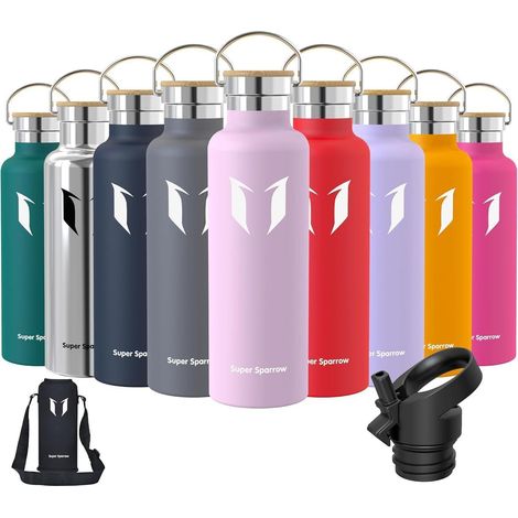Trinkflasche Edelstahl Auslaufsicher BPAfrei 750 ml Kirschbl&xFCten (1/5)