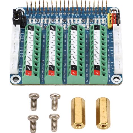 Kit de capteurs PCF8591 pour Raspberry Pi 4B 3B CM4, carte d'extension GPIO avec LED et ports IO, module de développement (1/5)