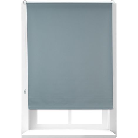 Persianas térmicas grises de oscurecimiento, ajustables de 60 a 120 cm