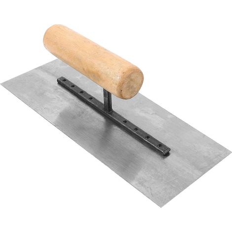 Truelle à plâtre, truelle en acier, truelle de finition, outil de plâtrage à manche en bois-20.50X8.50X6.00CM (1/3)