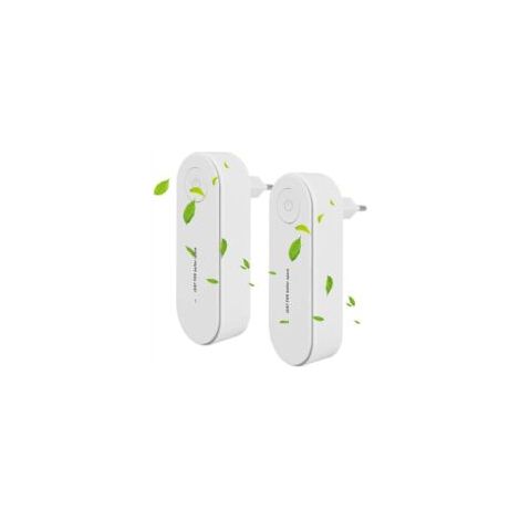Steckdosen-Luftreiniger (2er-Pack), leise Mini-Luftreiniger, ideal für Tierhaarallergiker, Raucherzimmer, Wohnungen, Schlafzimmer, Küchen und Badezimmer