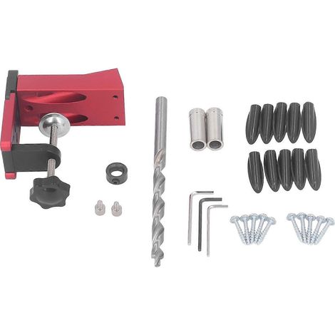 Gabarit de perçage pour tourillons de poche, guides de menuiserie, outil d'angle, convient aux tourillons de 3/8 de pouce