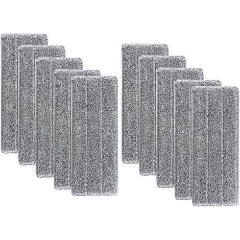 10 Microfiber Mops for Floor Mop Replacement Cleaning Cover Household Mop Head for Flat Broom Cleaning Wipes 33x12mm (1/5)