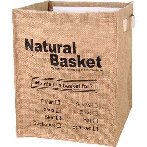 Faltbare und wasserdichte Aufbewahrungsbox aus Jute, leicht zu reinigen, für Zuhause oder Büro, NB-Muster (1/5)