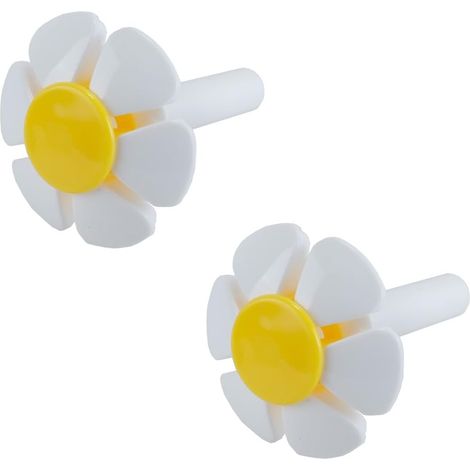 Lot de 2 Buses de rechange, Motif fleur jaune, Plastique robuste, Pour fontaine eau chat chien (1/5)
