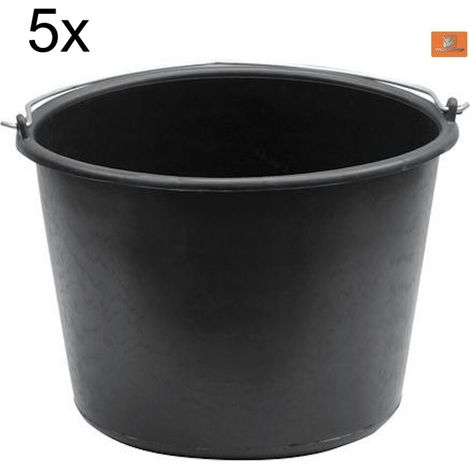 5x Eimer 12 Liter mit literskala Baueimer Putzeimer, Farbeimer, Malereimer