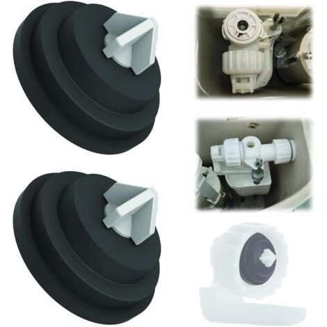 LOT OF 2 MEMBRANE SEALS WITH INSERT FOR FLOAT VALVE, TOILET FRAME, WC FLUSH MECHANISM, LEAK STOP, REPLACEMENT COMPATIBLE WITH SIAMP CLASSIC SWITCH OPTIMA COMPACT ETC… (1/2)