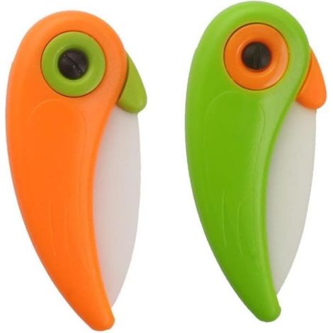 Couteau d'office - Non spécifié - Mini Pliant en Céramique - Ergonomique - 2 Pièces - Facile à nettoyer