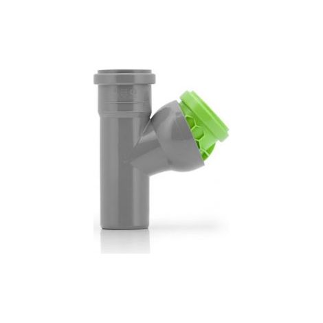 Verstellbares T-Stück 110/50/45-88, graugrün - HP/TN15