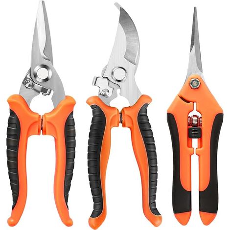 Garden Pruning Shears Set Stainless Steel Garden Pruning Shears Plant Pruner Pruning Shears for Roses Repairing Rattan for Plants and Bonsai Fresh Wood (1/5)