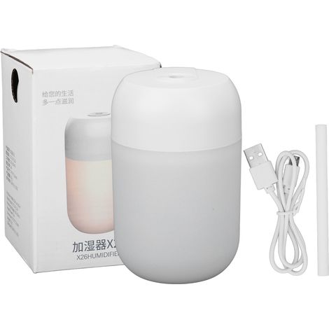Mini Humidificateur 260ml Brume Froide Silencieux Lumière Romantique Design Épuré pour Bureau Maison Voiture (1/5)
