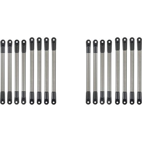 16 PièCes SéRies Tige de Liaison en Métal Tige de Traction Empattement pour 1/10 RC Voiture sur Axiale SCX10 90027 D90 D110 CC01 MST (1/5)