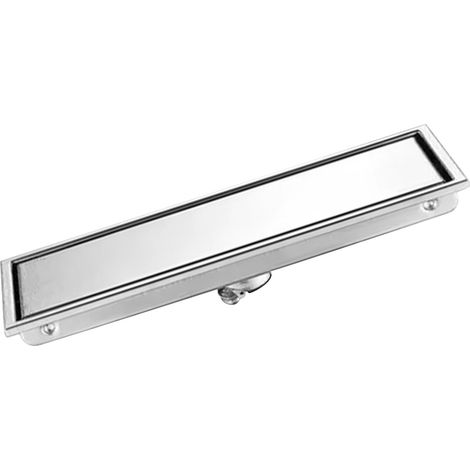 Grille d'évacuation linéaire rectangulaire anti-obstruction en acier inoxydable 304 pour douche, salle de bain et cuisine (1/5)