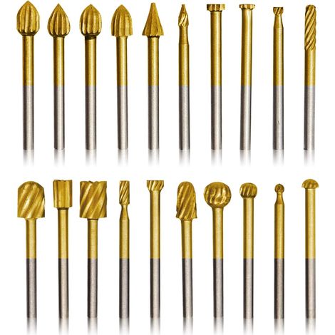 Juego de 20 brocas rotativas de 1/8 de pulgada para tallado, grabado y perforación de madera - OTROS (1/5)