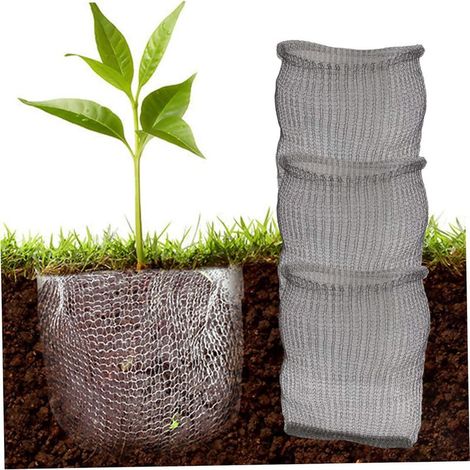 4 Pièces Panier de Protection des Racines - 35x35 cm, Panier en Fil de Mouche en Acier Inoxydable Sac en Filet de Protection des Racines Plante Treillis métallique Arbre à Fleurs (1/5)