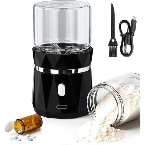 Elektrischer Tablettenmörser, automatische Feinpulvermühle zum Zerkleinern mehrerer Tabletten und Medikamente für Senioren und Haustiere (1/5)