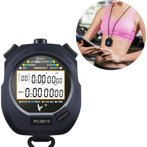 1 Chronomètre numérique, écran LCD, fonction alarme, boussole intégrée, sport et quotidien (1/5)