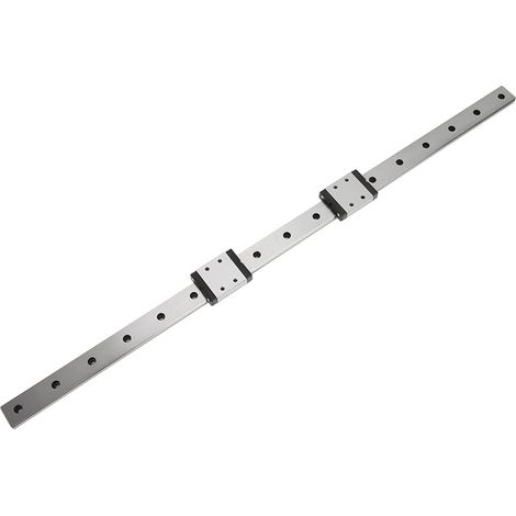 Rail de guidage linéaire miniature LMLF18B-500-2R, 2 blocs coulissants, course 500mm, largeur 18mm, glissière compacte pour machines CNC et impression 3D (1/5)