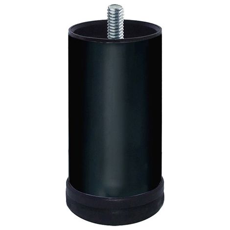 Piede tondo in metallo Ø 60 - H.120 mm. Nero