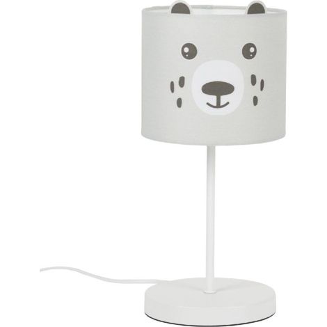 Lampe de Chevet Enfant "Ours" 36cm Gris (1/4)