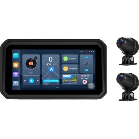 Dashcam per moto, touchscreen, GPS integrato, con AHD (1/2)