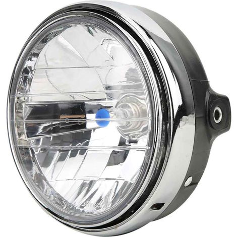 1 phare avant rétro pour moto, lentille transparente ou jaune, 18 cm, compatible CB400/CB500/CB1300/Hornet/VTEC (1/5)