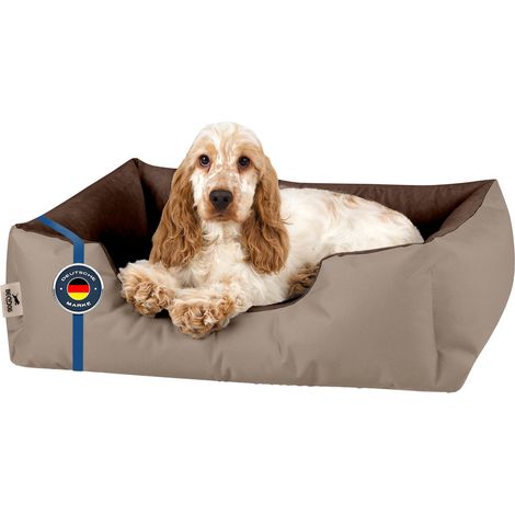 lit pour Chien LUPI, Beige/Brun, M env. 70x55 cm,Panier Corbeille, Coussin de Chien (1/5)