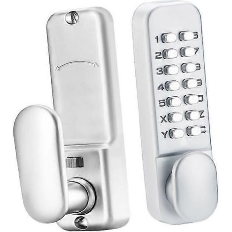 Cerradura mecánica para puerta, cerradura de puerta de entrada, accesorios, resistente al desgaste y de alta resistencia. (1/5)