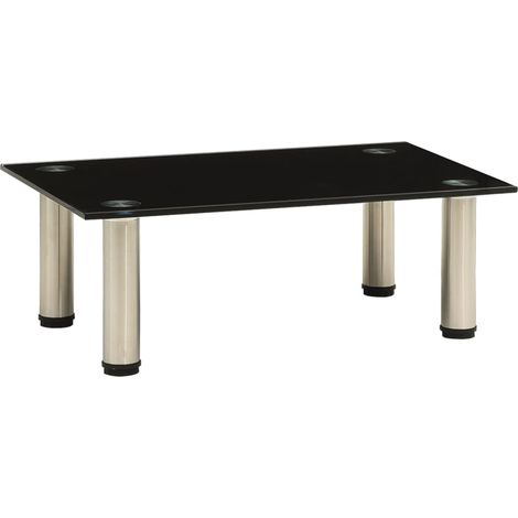 TV-Tisch 40x35x17 cm Schwarz Hartglas