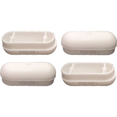Kit 4 pezzi paracolpi PAR001 rettangolari bianchi in plastica per Copriwater sedile Wc (1/3)