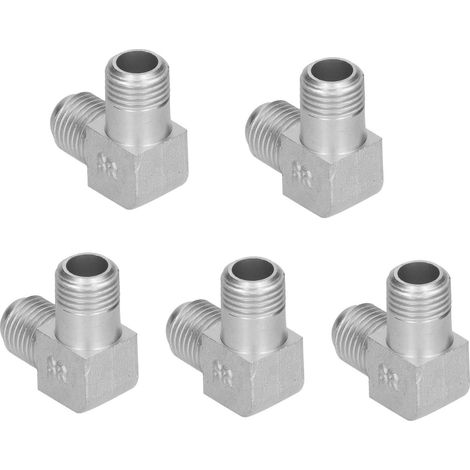 5 pièces pour compresseur d'air, coude, silencieux, portable, conversion de fréquence, équipement pneumatique, alliage de zinc