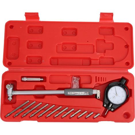 Calibrador de interiores de esfera de 12 cabezales – Precisión de 0,01 mm – Rango de 50-160 mm – Material duradero para uso profesional (1/5)