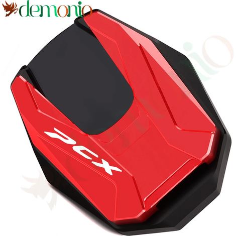 (PCx-RED) Compatible avec les motos Honda PCX 160/150/125 (2010-2023) : béquille latérale en aluminium CNC, extension et coussinet. (1/4)