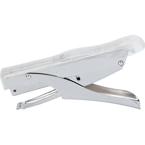 Agrafeuse manuelle 10 feuilles, mini-agrafeuse ergonomique et légère pour reliure de documents, transparente (1/4)