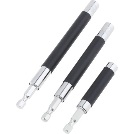 Lot de 3 guides de vis magnétiques évolutifs, porte-embout de tournevis, adaptateur de barre d'extension, adaptateur de tige de guidage de foret