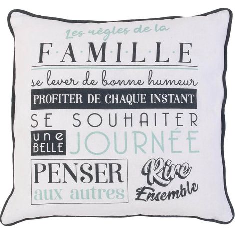 FAMILY - Coussin Déhoussable 40x40cm "Belle Journée" (1/3)