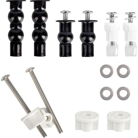 Kit de fixation pour abattant WC - 5 paires de vis pour abattant WC - Fixations pour abattant WC - Vis - Accessoires WC (1/5)
