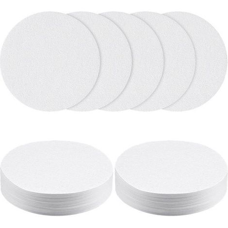 Lot de 400 filtres à café en papier, diamètre 51 mm, filtres ronds micro-perforés pour cafetière et machine à espresso, blanc (1/5)