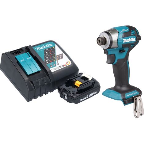 Llave de impacto sin cable Makita DTD 173 RA1 18 V 180 Nm 1/4" sin escobillas + 1x batería recargable 2,0 Ah + cargador
