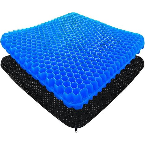 Coussin de siège en gel alvéolé épais coussin anti-pression pour dos et coccyx soulagement de pression (1/5)