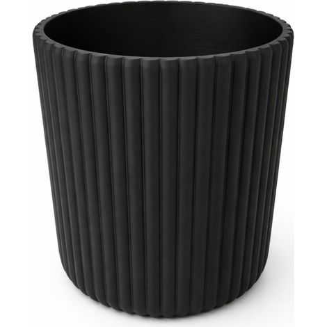 Organisateur de cuisine noir rainuré pour couverts et accessoires (1/3)