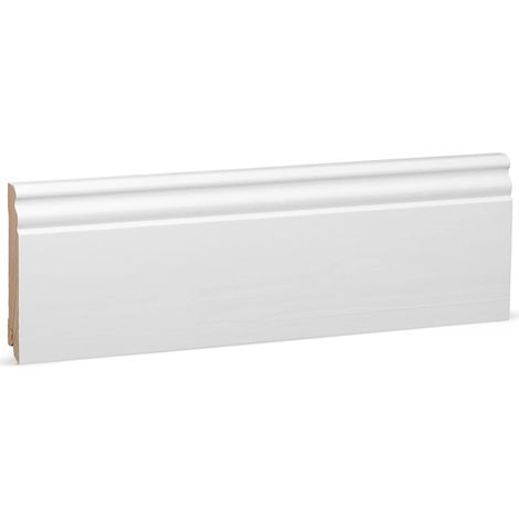 KGM Hamburger Sockelleiste RAL 9016 Kiefer 18 x 96 mm 2,4 m