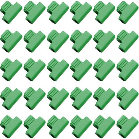 Lot de 30 pinces pour serre de 16 mm – Clips pour plantes de jardin, rangée, couverture, tunnel, cadre et ombrage (1/5)
