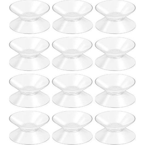 Ventouses double face en plastique - 30 mm - Sans crochets,Ternel,Lot de 12 (1/5)